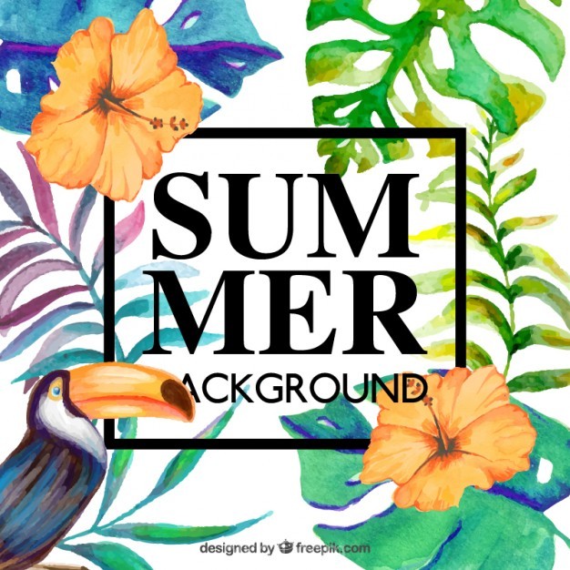 626x626 Ai] Beautiful Floral Background For Summer Vector Free Download