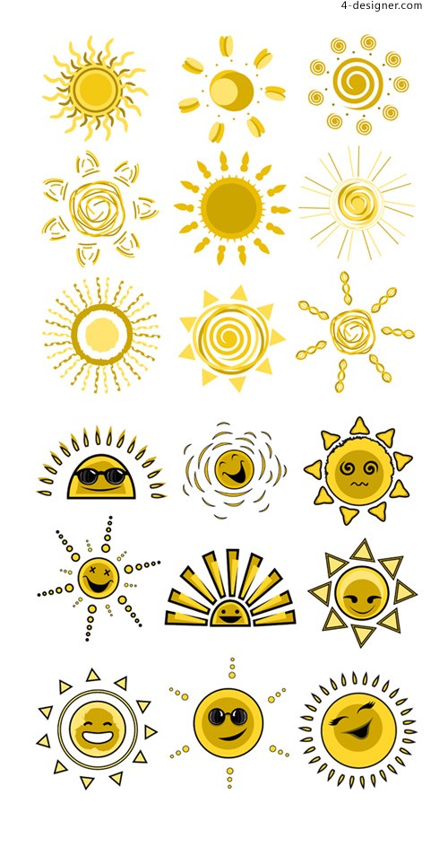 Sun Face Vector