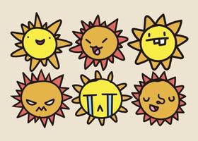 280x200 Sun Face Free Vector Art