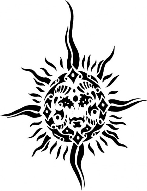 484x626 Sun Face Vector Free Download
