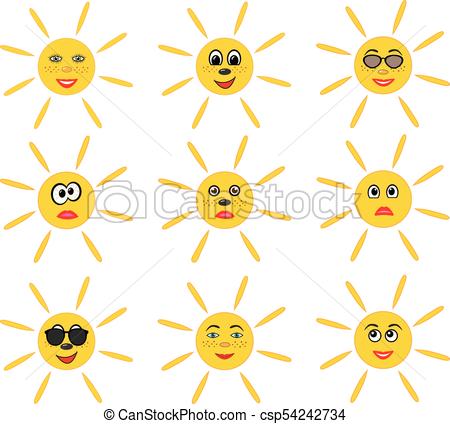 450x424 Sun Set (Emotional Face), Vector.