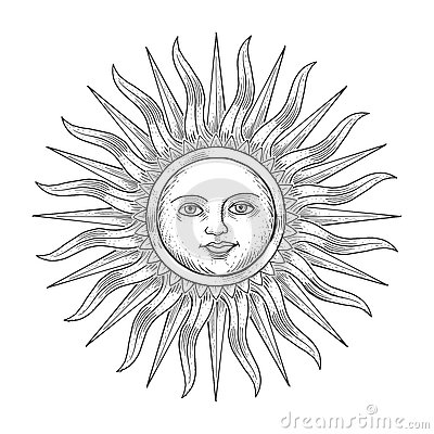 400x400 Drawn Sun Face Illustration 3454926