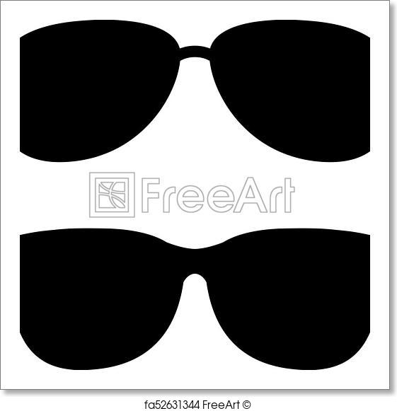 561x581 Free Art Print Of Sunglasses Vector Icon. Sunglasses Vector Icons