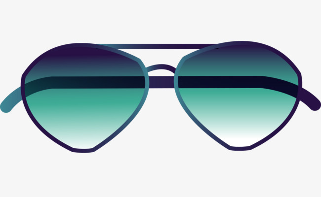 650x400 Vector Cartoon Blue Sunglasses Glasses, Cartoon Vector, Blue