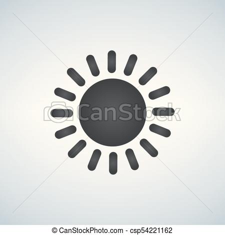 450x470 Simple Sun Icon, Vector Illustration Isolated On White Background