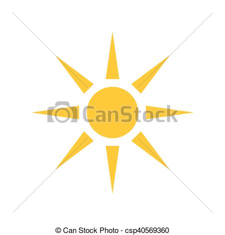 450x470 Sun Icon. Vector Illustration.