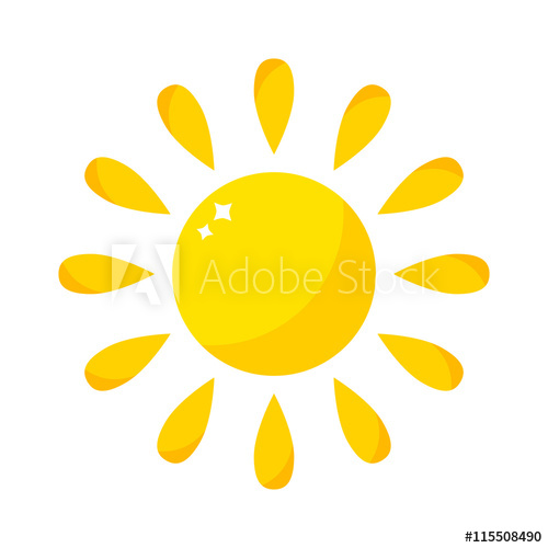 500x500 Vector Sun Icon Isolated On White Background. Sun Vector Isolated