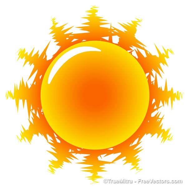 600x599 Download Free Hot Sun Icon Vector Illustration