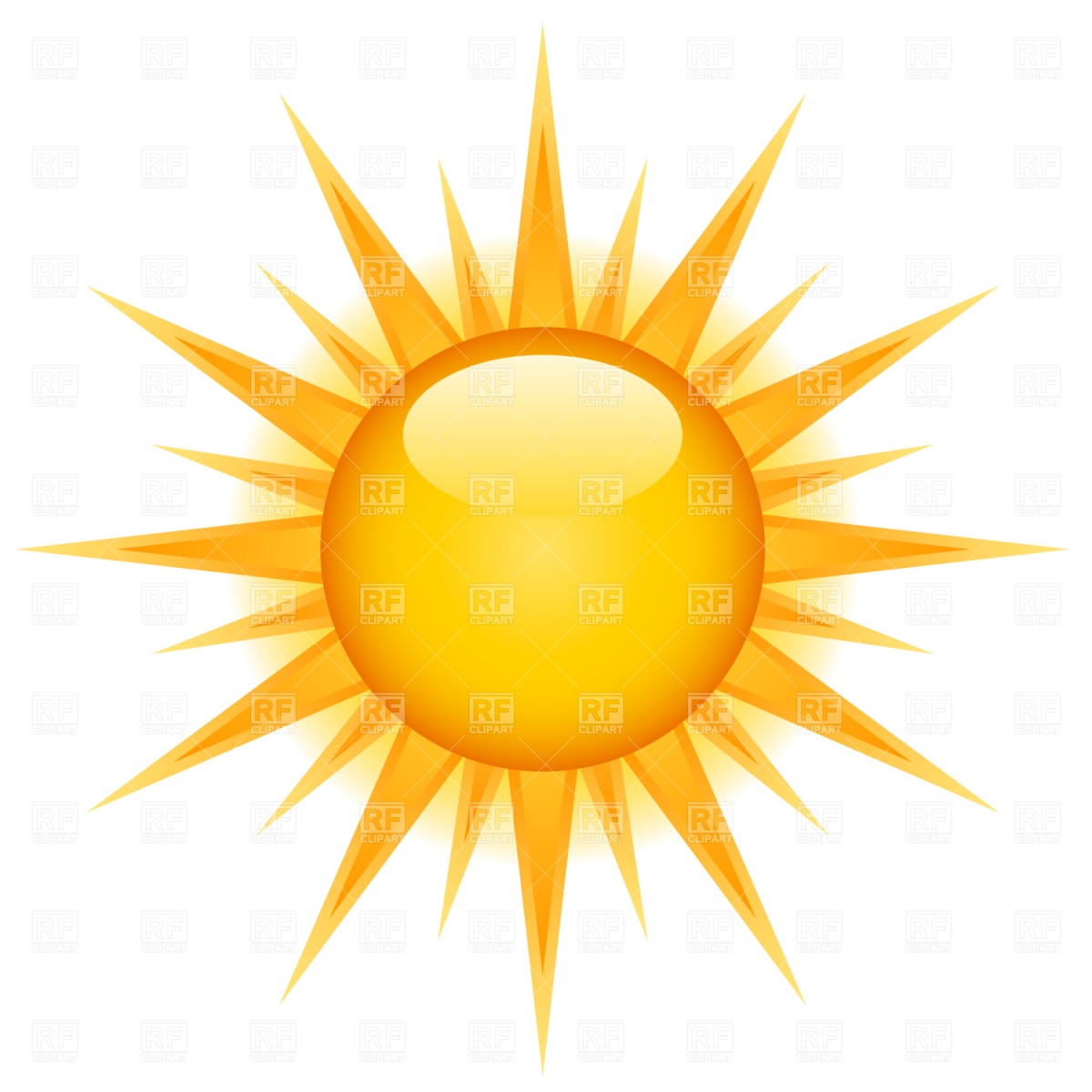 1200x1200 Glossy Sun Icon Vector Image Vector Artwork Of Icons And Emblems