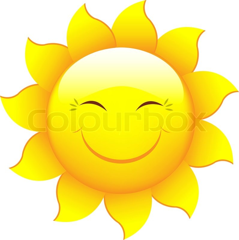 797x800 Cartoon Sun Characters, Isolated On White Background, Vector