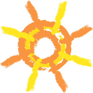 300x300 Painted Sun Logo Vector (.eps) Free Download