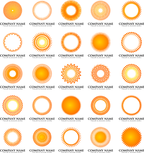 500x533 Sun With Company Logos Vector Design Free Download