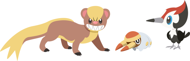 800x259 Pikipek Yungoos Grubbinpokemon Sun Moon Vector By Alexalan On