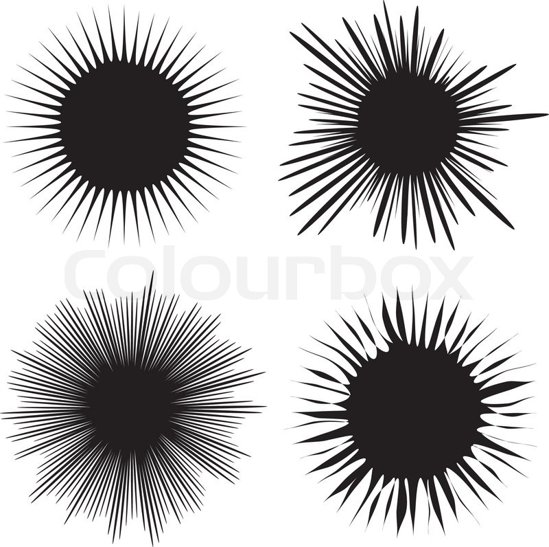 800x796 Set Of Sun Vectors In Black Rays Of The Sun Stock Vector Colourbox