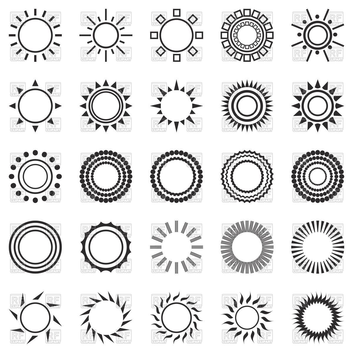 1200x1200 Sun Icons Vector Image Vector Artwork Of Icons And Emblems
