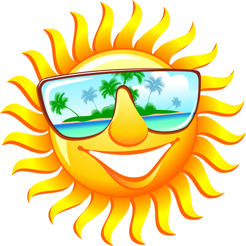 500x500 Elements Of Summer Sun Vector Art 03 Free Download