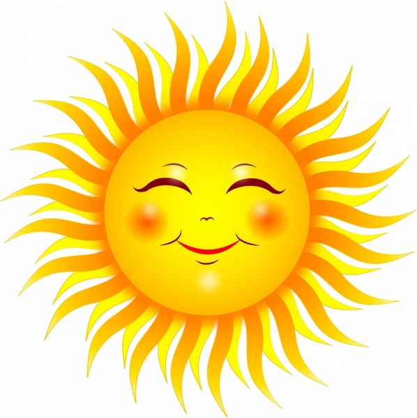 598x600 Smiling Sun Free Vector In Adobe Illustrator Ai ( .ai