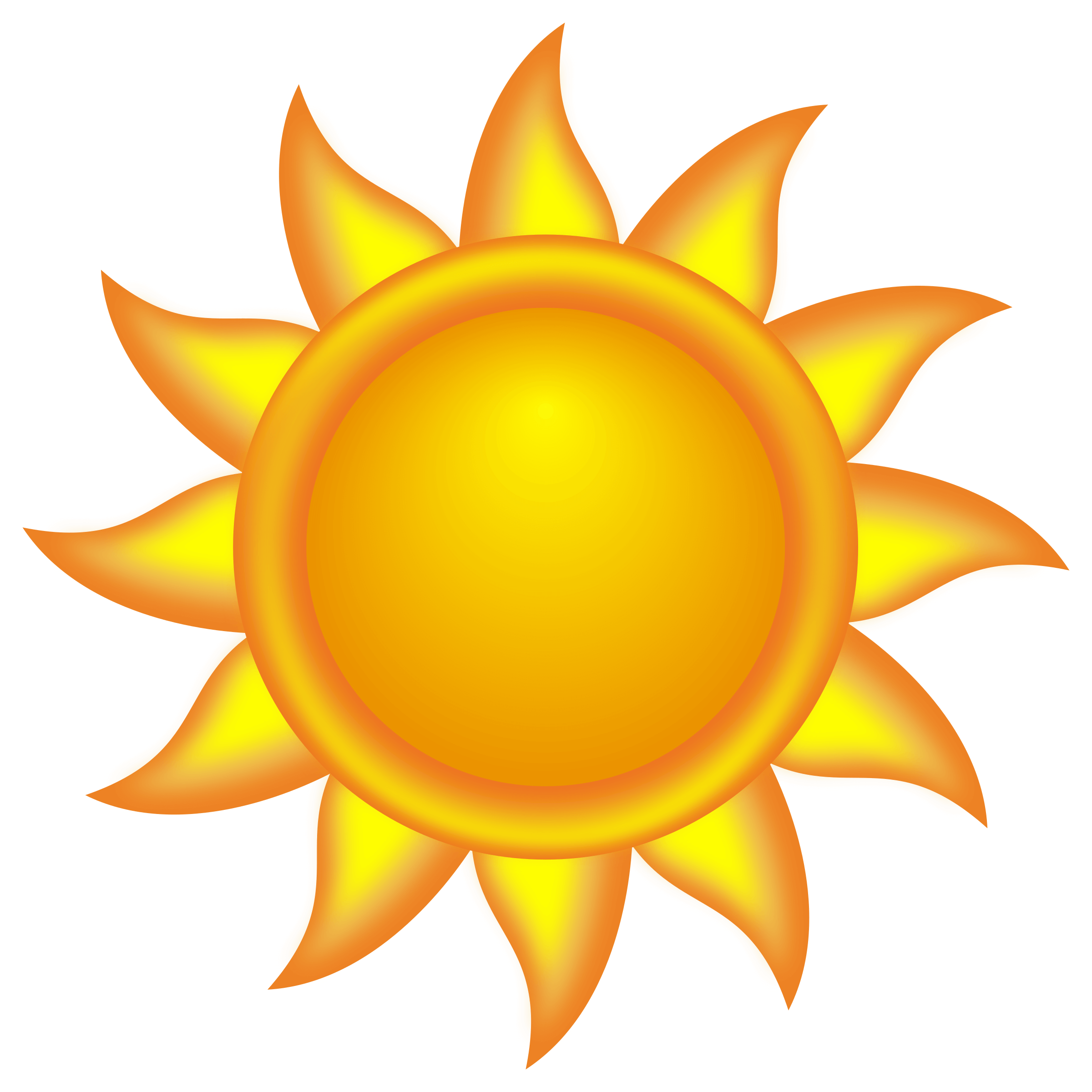 2400x2400 Cartoon Sun Vector Art