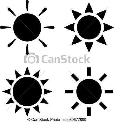 441x470 Sun Vector Icons Set.