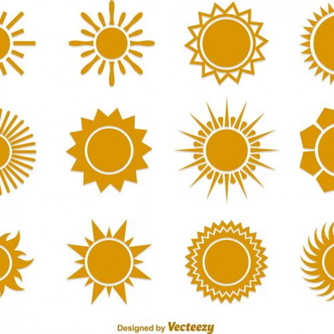1170x1170 Free Vector Summer Sun Vector Flat Icons