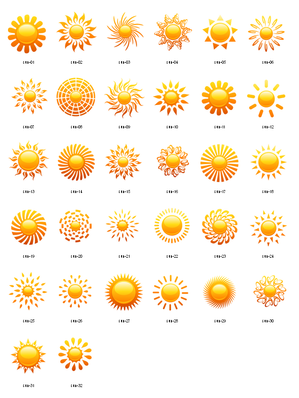 600x800 Sun Designs Sun Icons Design Elements 04 I N K Sunshine Vector