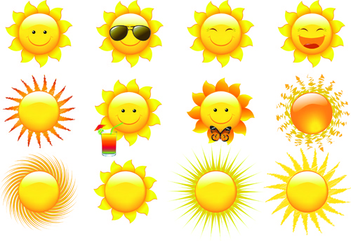 500x343 Summer Sun Free Vector Download (4,115 Free Vector) For Commercial