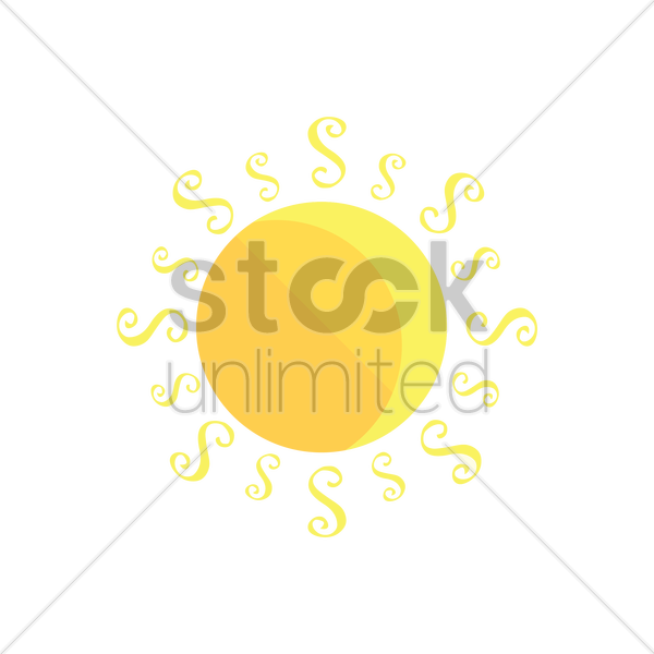 600x600 Sun Vector Image