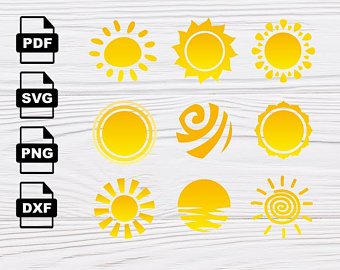 340x270 Sun Vector Etsy