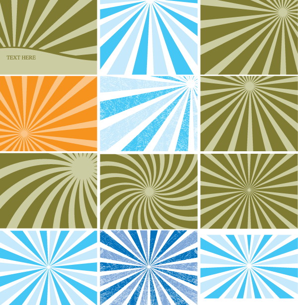 600x615 Free Retro Sunburst Background Vector 123freevectors