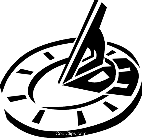 480x465 Sundial Royalty Free Vector Clip Art Illustration Vc038064