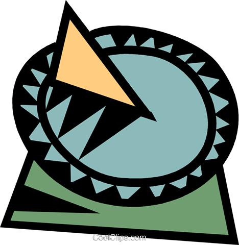 468x480 Sundial Royalty Free Vector Clip Art Illustration Vc039461