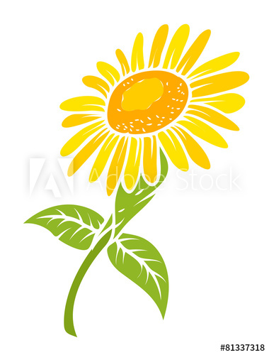 380x500 Sunflower Vector Design