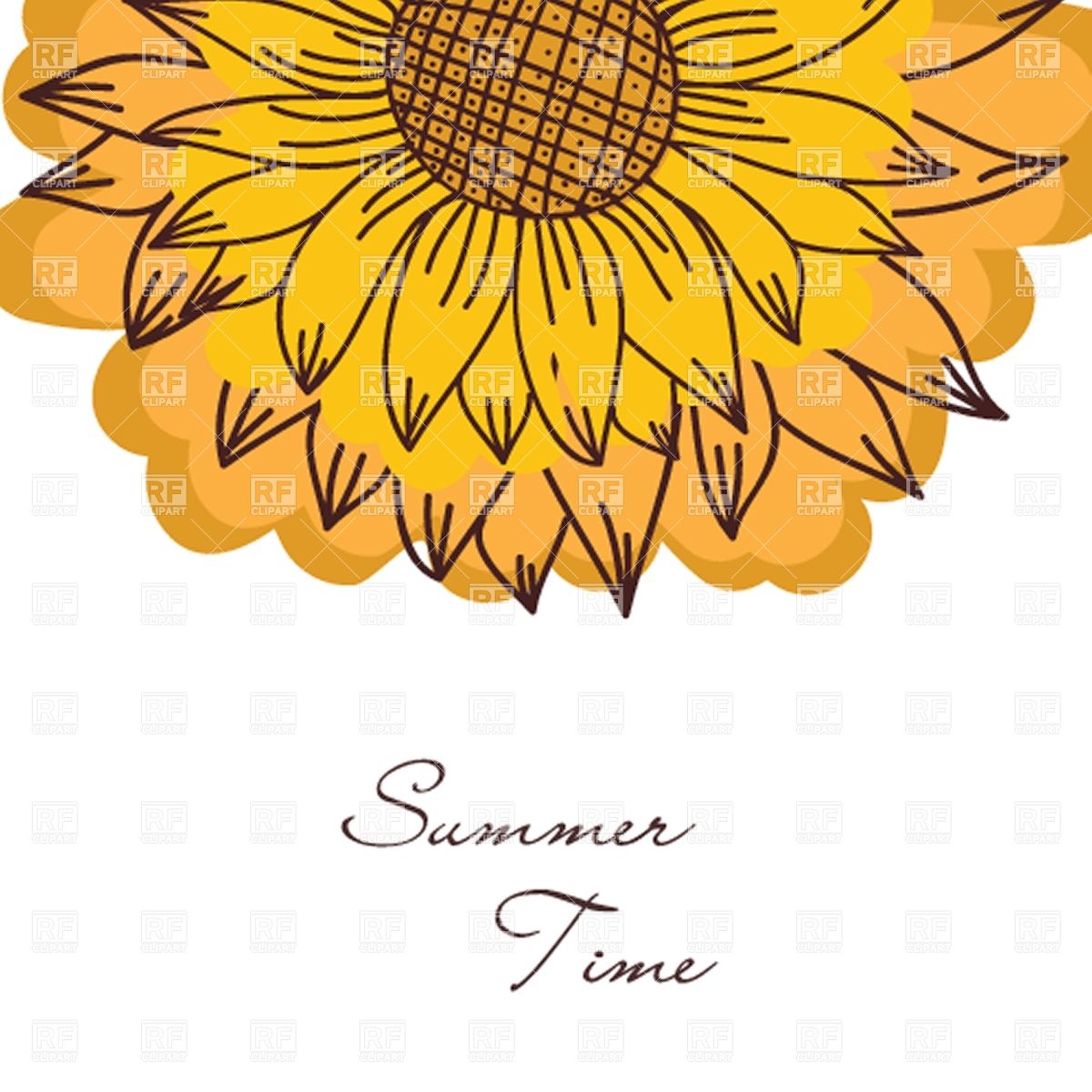 1200x1200 Vintage Background With Sunflower Vector Image Vector Artwork Of