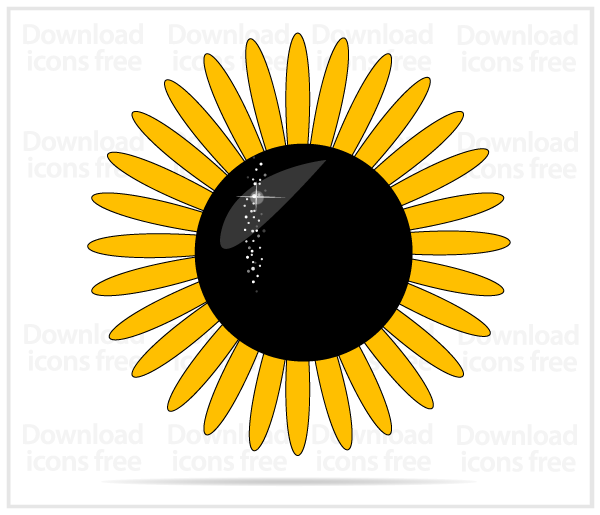 600x515 Yellow Sunflower Vector Art 123freevectors