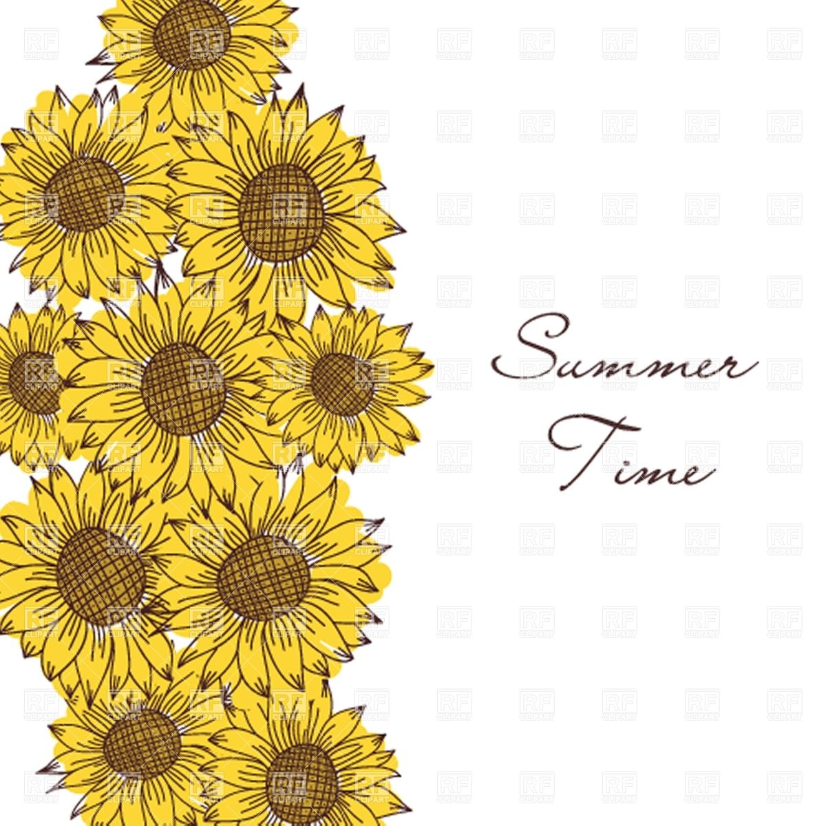 1200x1200 Seamless Vintage Ornament With Sunflowers Vector Image Vector