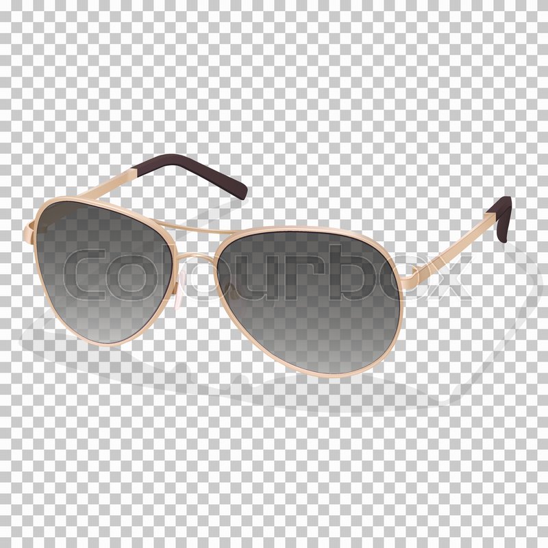 800x800 Sunglasses, Vector Realistic Illustration. Stylish Fashion