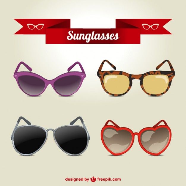 626x626 Sunglasses Vector Set Free Vector Seasons Amp Weather