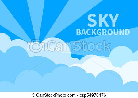 450x319 Sky With Clouds And Sunlight. Summer Abstract Blue Banner, Flyer