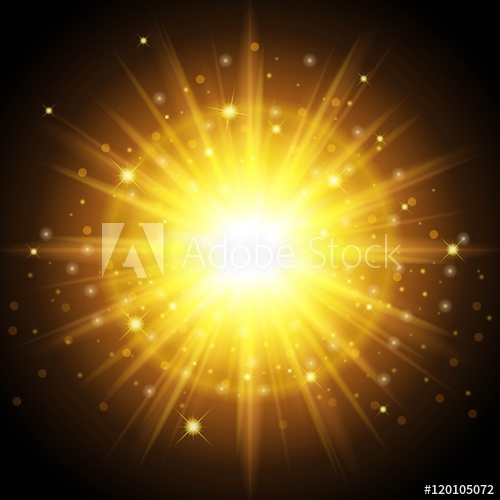 500x500 Bright High Quality Gold Template For New Year And Christmas