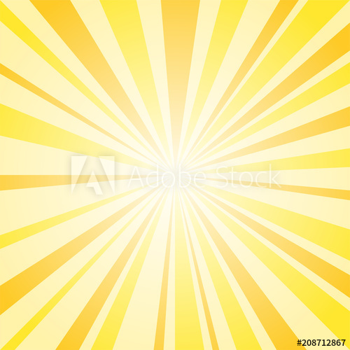 500x500 Sunburst Background, Yellow Sunrise Vector Illustration