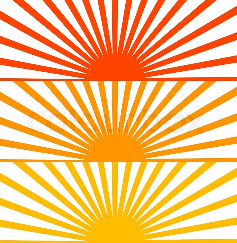 781x800 Vector Flat Red Set Sun Sunrise Sunset Stock Vector Colourbox