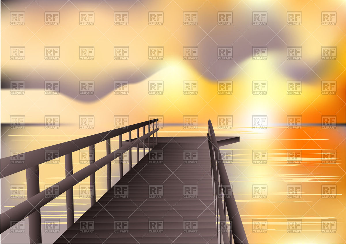 1200x846 Jetty Sunrise Vector Image Vector Artwork Of Backgrounds