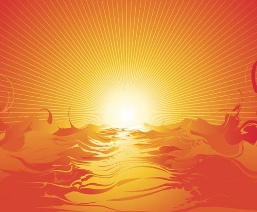 500x412 Summer And Sunset Vectors