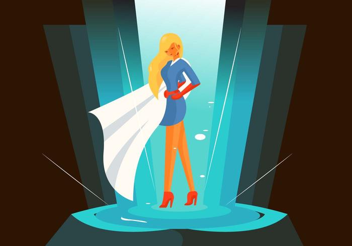 700x490 Super Girl Vector