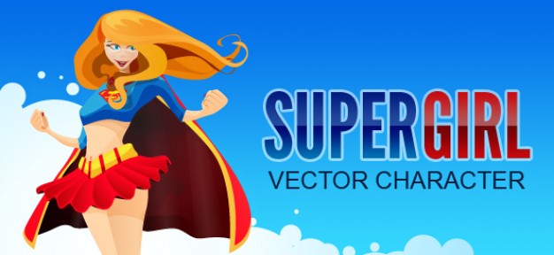 626x288 Superhero Girl Vector Character Vector Free Download