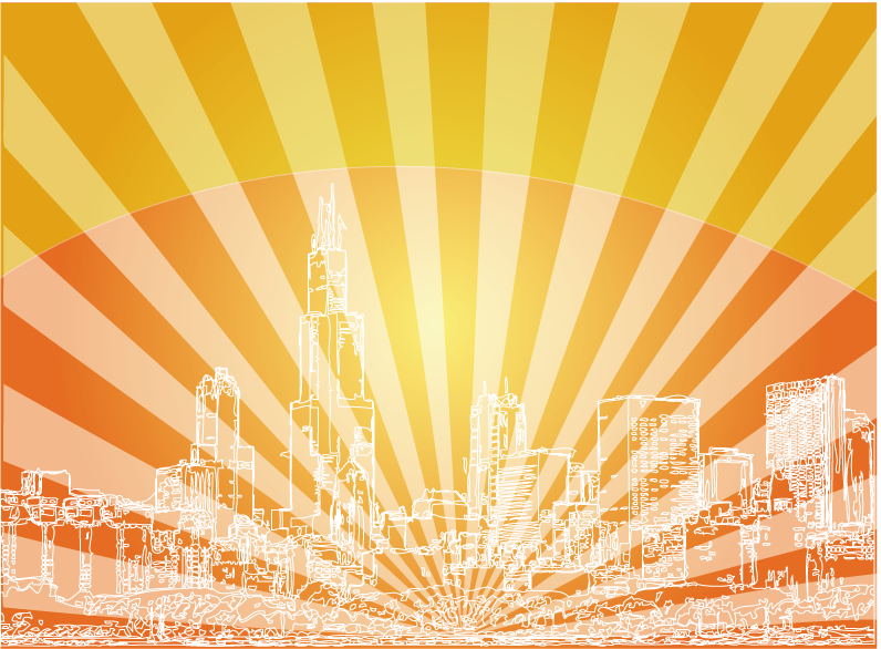 796x586 Red Skyline City Background