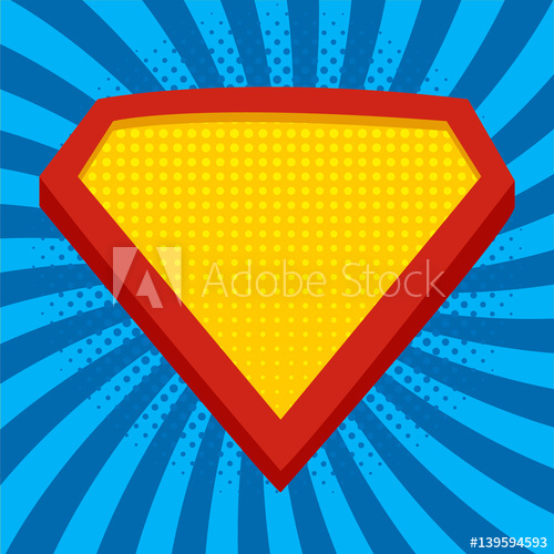 500x500 Superhero Logo Template