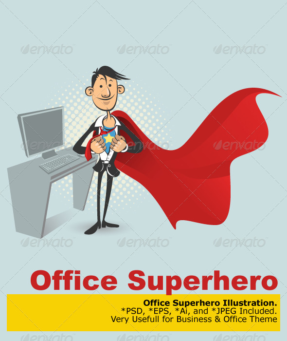 590x700 Office Superhero By Branca Escova Graphicriver