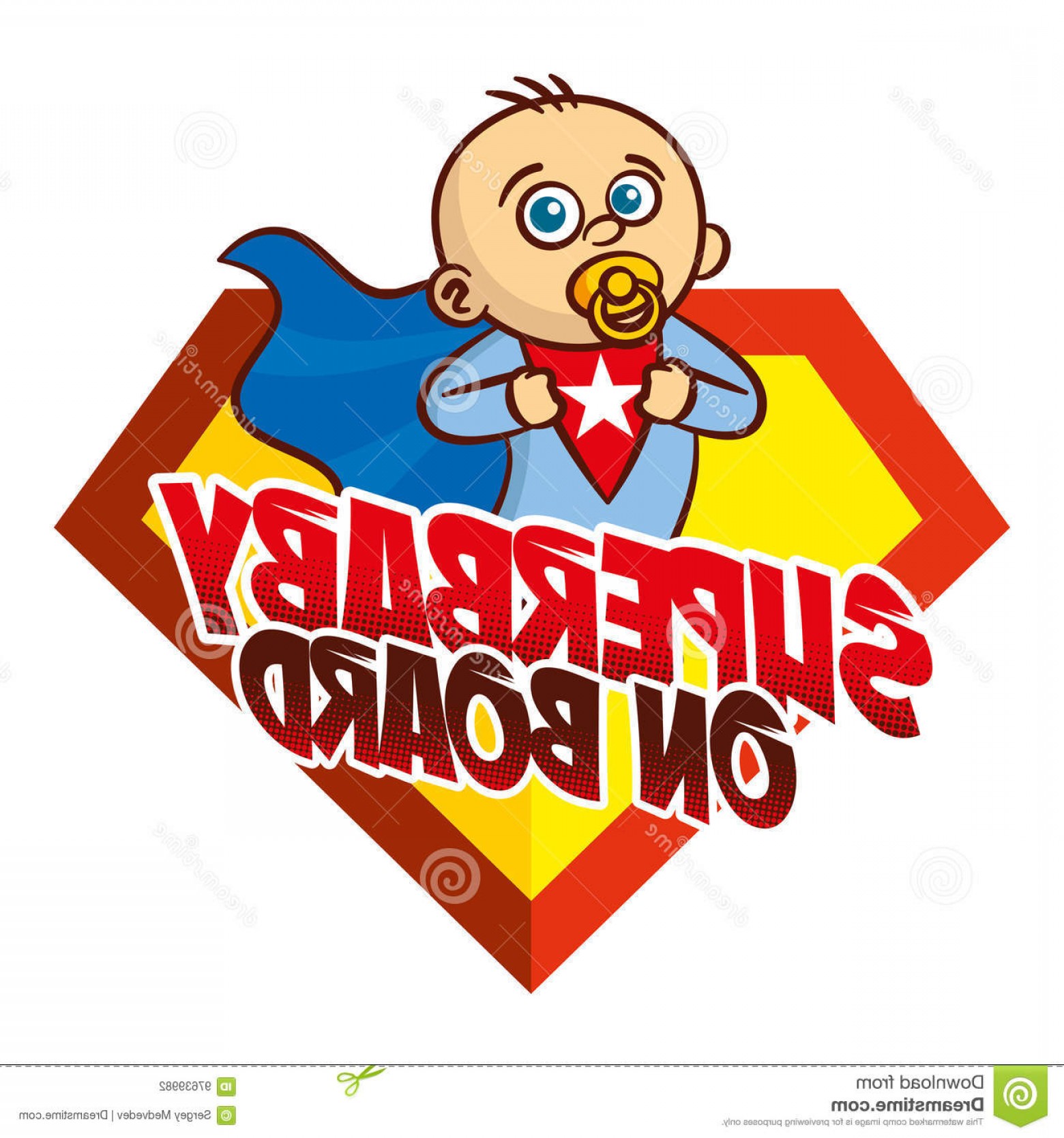 1560x1668 Stock Illustration Super Baby Board Superhero Logo Boy Vector