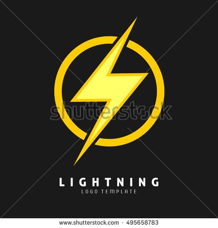 450x470 Yellow Lightning Symbol. Logo Template For Electric Company, And